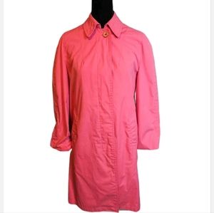 Vtg London Fog Maincoats Trench Coat Pink Old Momey Euc
